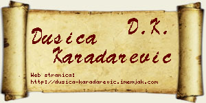 Dušica Karadarević vizit kartica